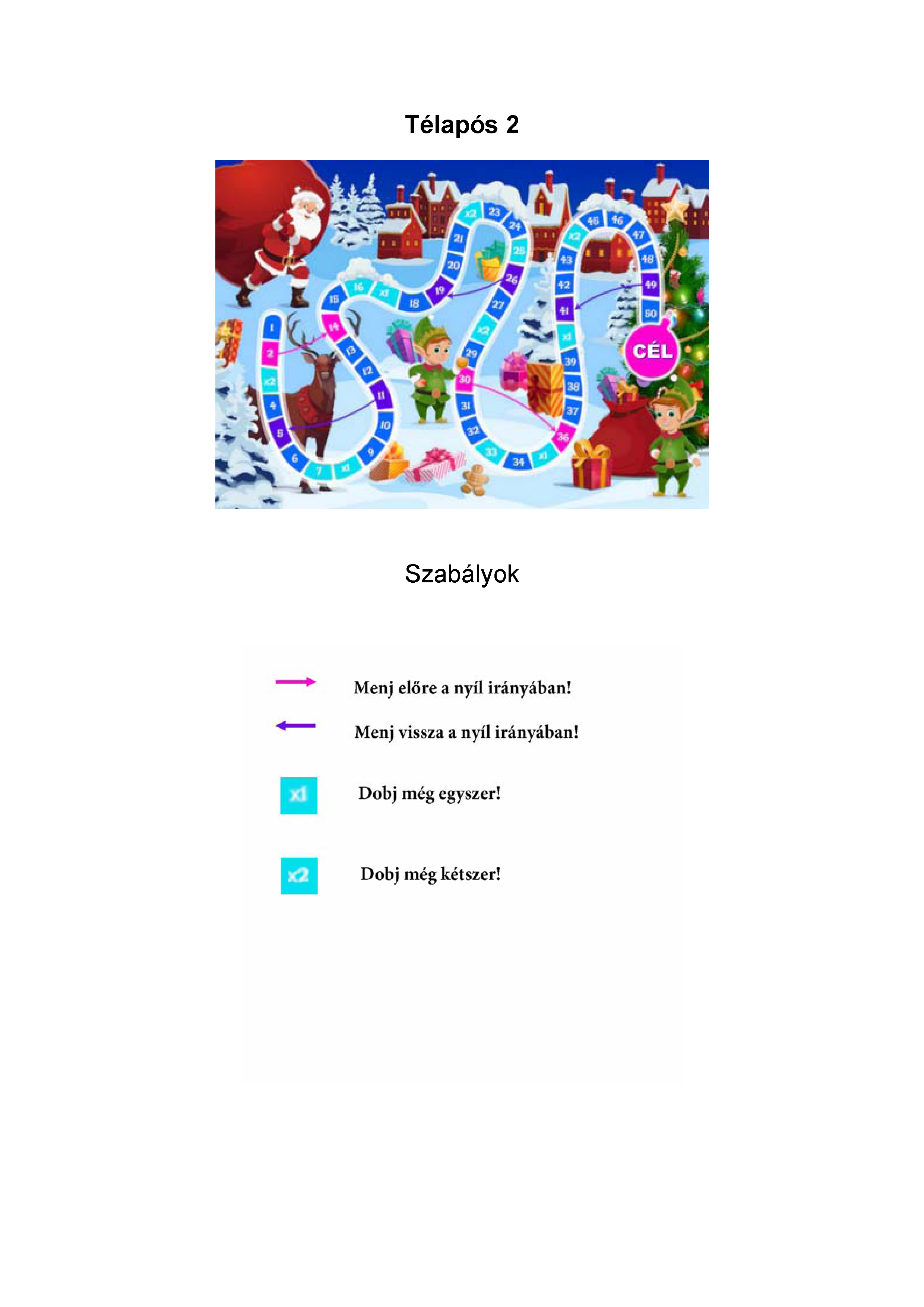 Télapós 2 szabályok