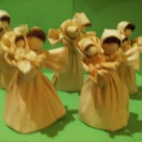 karácsonyi angyalkák pólyás babával